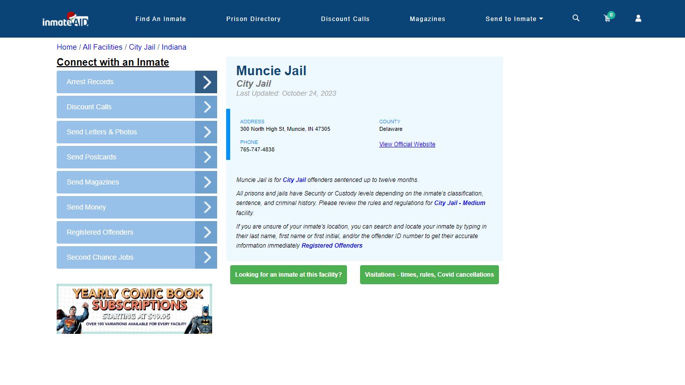 Muncie Jail | Inmate Locator